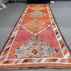 3.3x10.4 ft Turkish <b>Runner</b> Rug, Vintage <b>Red</b> Patchwork Rug - Product Image 2