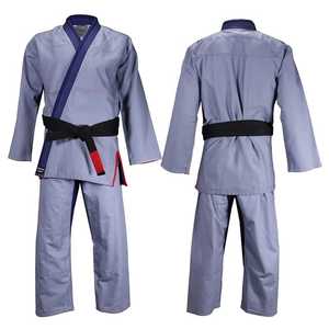 Kimono de Jiu Jitsu Brasileño Azul de Alta Calidad, Ropa de Artes Marciales Premium con Costuras en Color de Contraste - Product Image 1
