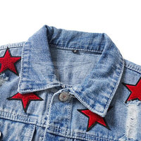 Nouvelle Veste en Jean pour Homme Style Hiver High Street, Col Montant, Logo Personnalisé, Séchage Rapide, Respirante, Vente Chaude, Service OEM