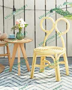 Chaise pour enfants en rotin naturel moderne, ajout délicieux à toute chambre d'enfant-pour l'extérieur et la cuisine - Product Image 5