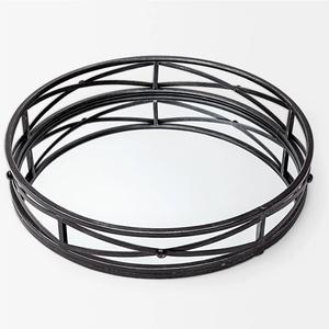 Modern Rectangle Gold Metal <b>Mirror</b> Serving Tray <b>Distressed</b> for Wedding Tabletop & Home Decor for Hotel Bathroom Vanity - Product Image 5