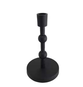 Base de soporte de luz en T hecha a mano de la mejor calidad Maravilloso diseño de madera de hierro triangular para decoración del hogar Portavelas de color negro - Product Image 6