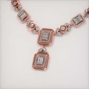 สร้อยคอเพชร18Kt สีโรสโกลด์ (22.006กรัม) พร้อมเพชร (2.3030 CT) - Product Image 4