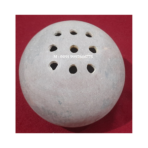 Atractivo Quemador de Incienso de Piedra de Savia Natural Tallada, Forma Redonda, Tamaño Estándar, Color Natural, Ideal para el Día de Acción de Gracias - Product Image 1