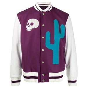 Custom Embroidery Letter Applique Logo Satin Jacket <b>Wool</b>/Leather Winter Streetwear Front Breathable Baseball Letterman Jackets - Product Image 1