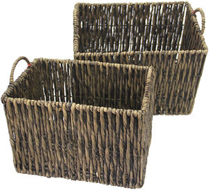 Decorative Collapsible Eco-friendly Disposable Party Use Modern Art Antique Style Water Hyacinth Woven <b>Baskets</b> Handmade <b>Laundry</b> - Product Image 5