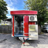 Remorque alimentaire mobile personnalisée pour desserts, pâtisseries, café et boissons, entièrement équipée