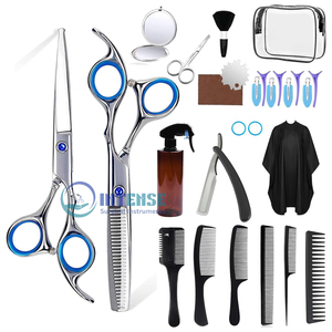 Juego de tijeras de corte de pelo profesional, Kit de peluquería de peluquero, herramientas de salón de acero inoxidable para estilista y suministro OEM al por mayor - Product Image 1