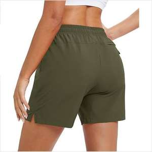 Shorts Deportivos para Mujer, Cintura Alta Elástica, Ecológicos, Resistentes al Viento, Impermeables, de Secado Rápido, Ligeros, Transpirables y Ajustados - Product Image 3