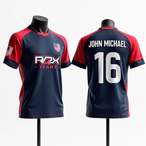 Jerseys deportivos sublimados personalizados para hombre, camisetas de softball, baloncesto, fútbol, jerseys de pesca, ropa deportiva transpirable con cuello redondo - Product Image 1