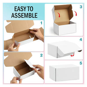 Ensemble de boîtes postales ondulées blanches pour le courrier des petites entreprises, les cadeaux et l'emballage-Boîtes d'expédition en carton robustes - Product Image 3