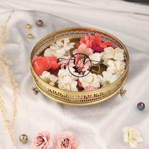 Design de taille personnalisable Nouvelle arrivée Plateau en laiton pour un usage quotidien Festival du Ramadan Eid Vaisselle Décor Innovations graphiques en relief - Product Image 3