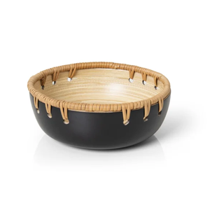 Bol de service rond en bambou tressé écologique au meilleur prix pour aliments, bols de service modernes pour salades et fruits, fabriqué au Vietnam - Product Image 5