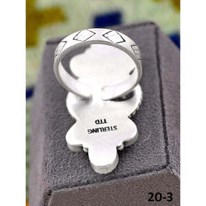 Bague artisanale en turquoise Emerald Valley et Royston avec ruban, sertie en argent sterling, cadeau - Product Image 3
