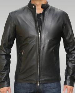 Top vente hommes hiver veste en cuir de mouton Pakistan meilleure qualité hommes hiver vestes en cuir confortable en gros personnalisé - Product Image 4