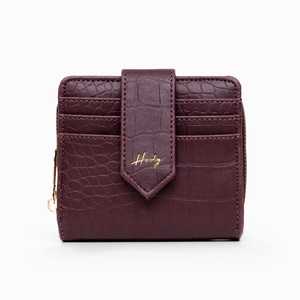 กระเป๋าสตางค์ใบยาวสำหรับผู้หญิงลายหนังจระเข้สุดหรูหราพร้อมตัวล็อคแม่เหล็กและซับในผ้าซาตินแท้ - Product Image 1