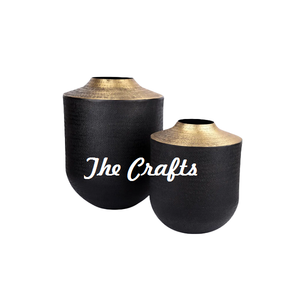 Florero de aluminio plateado y negro, florero de forma redonda hecho a mano para accesorios de Hogar y decoración de boda - Product Image 6