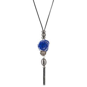 Urthn Blue Thread Fusion Collar Oxidado Plateado 1108831A Accesorio de moda - Product Image 1