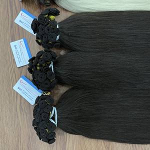 Prix de gros trame naturelle droite liée à la main vierge 100% Vietnam extensions de cheveux humains Remy Hair - Product Image 2