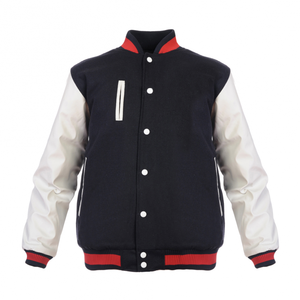 OEM Fabricante de alta calidad Chenille bordado hombres Universidad mangas de cuero personalizado béisbol Bomber Letterman Varsity chaqueta - Product Image 1