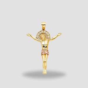 Unisexe 14K Jaune Or Rose Jésus Christ Corps Pendentif Charm À La Mode Et Religieux Thème Chrétien pour Enfants - Product Image 2