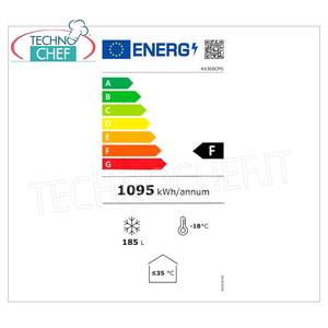Horizontal 300 Lt. Congélateur coffre pour hôtels, double température 0+8°C/-18°C, classe F, modèle AX300CFG, électrique avec portes vitrées - Product Image 4