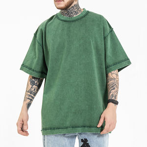 Custom Oversized Loose Drop Shoulder Designer Vintage Washed Heavy <b>Boxy</b> Distress <b>T</b> <b>Shirt</b> for men - Product Image 6