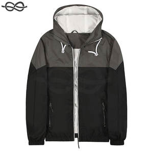 เสื้อกันลมมีฮู้ดสำหรับผู้ชายเสื้อกันลมกันน้ำสำหรับชุดกีฬาแบบลำลองน้ำหนักเบาทนทาน - Product Image 1