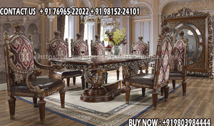Impresionantes muebles de comedor tallados a mano Muebles de comedor de estilo italiano - Product Image 4