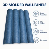 Panel Akustik PET 3D Tahan Api Kelas A ASTM E84 |   Solusi Kedap Suara Ramah Lingkungan Modern 0.85 NRC untuk Studio dan Kantor