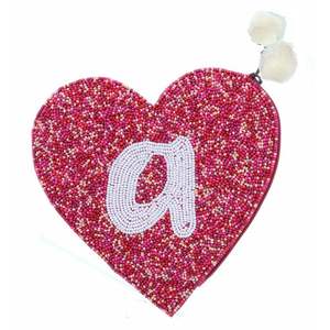 Hiba Enterprises-Mini bolso con cremallera artesanal bordado con cuentas, Etiqueta Negra, letra K y diseño, elegante top de lujo y a la moda - Product Image 5