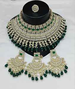 Ensemble de bijoux fantaisie de style indien traditionnel ethnique plaqué or de haute qualité pour femmes et filles, cadeau de mariage ou de fête - Product Image 3