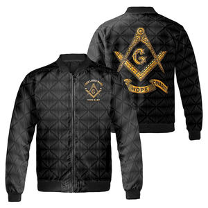 Chaqueta de bombardero de Masonería Master Mason personalizada, chaqueta de 2025 sublimada de manga larga hecha a medida de alta calidad, - Product Image 4