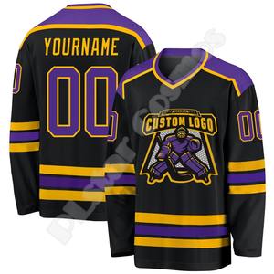 Jersey de Hockey con nombre personalizado, logotipo del equipo, número, Jersey colorido, manga larga, estampado 3D, sudaderas divertidas informales Harajuku D - Product Image 6