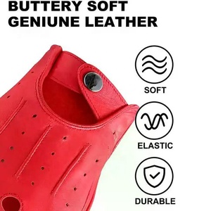 Top qualité toutes les tailles disponibles sur mesure en cuir de mouton véritable cuir de vachette gant de mode hommes femmes gants de conduite - Product Image 3