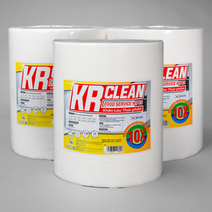 Krclean แผ่นผ้าเช็ดทำความสะอาดอาหารสีขาวแบบใช้ซ้ำได้ขนาด30x30ซม. ผ้าเช็ดทำความสะอาดที่ยั่งยืนและดูดซับได้ดี - Product Image 3