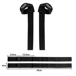 Ceinture de musculation réglable pour la salle de sport, logo personnalisé, sangles de poignet en coton pour le fitness, logo frontal, respirant, soutien protecteur, ensembles extensibles - Product Image 2