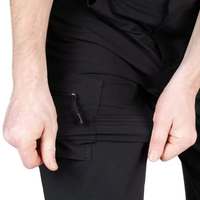 Pantalon léger imperméable coupe-vent respirant en tissu Oxford fin nylon/élasthanne séchage rapide avec fermeture éclair et 8 poches fonctionnelles élastiques