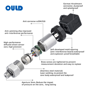 เครื่องมือวัดแรงดันน้ำ4-20mA เครื่องส่งสัญญาณแรงดัน IP68อัจฉริยะแบบสากล - Product Image 3