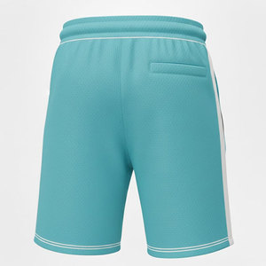 Shorts en maille minimalistes conçus pour la sérigraphie et la broderie personnalisées avec une texture de surface lisse et de haute qualité - Product Image 2
