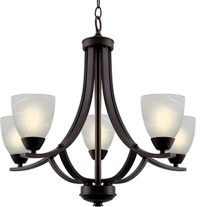 Most Selling Product Metal Black Hanging <b>5</b> Ceiling <b>Light</b> Fixture <b>Chandelier</b> Banquet Pendant for Foyer Living Room Bedroom - Product Image 6