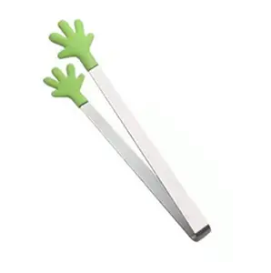 Ut130 nhỏ cọ Silicone không gỉ steelitchen công cụ kẹp nấu ăn đồ dùng thực phẩm Clip thịt nướng salad Mini thực phẩm Clip