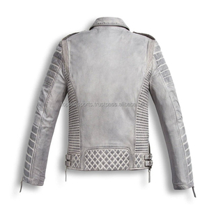 Chaqueta de Cuero Vacuno Genuino Color Marrón Desierto 2026 OEM para Hombre, de Alta Calidad, Ecológica, Impermeable, Resistente al Viento, con Logotipo Frontal, MOQ Bajo - Product Image 4