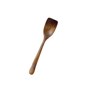Acacia Wood Tableware <b>Pan</b> Shape Spoon Special Cooking Spatula Home Kitchen Baking Utensils Set Salad Fork Drain Spoon Bakeware - Product Image 1