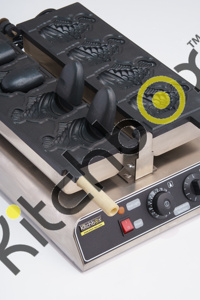 Máquina para Hacer Taiyaki Industrial y Comercial Kitchbox (4 Piezas) con Revestimiento Antiadherente de Acero Inoxidable 304 y Temporizador - Product Image 5