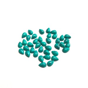 3x4 มม.สังเคราะห์พลอยเทอร์ควอยซ์หลวมลูกแพร์ Cabochon อัญมณีขายส่งราคาธรรมชาติคุณภาพสูงอัญมณีหินสีดี - Product Image 6