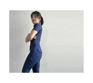 Camiseta Ecuestre para mujer con logotipo personalizado de alta calidad, camisetas directas de fábrica, capas base de equitación de Spandex de alta calidad OEM - Product Image 3