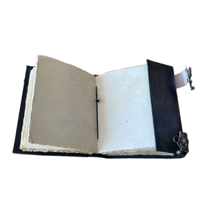 Diario Clásico de Cuero Genuino con Tapa Dura, Papel con Borde Deshilachado, Grabado de Chakra en Carbón, Hecho a Mano, Estilo Antiguo - Product Image 6