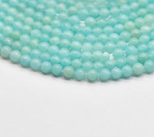 ลูกปัดอะมาโซไนต์ธรรมชาติสีเขียว2.5มม. (มีทุกขนาด) ลูกปัดคริสตัลแอมะซอไนต์แบบหลวมสำหรับการทำเครื่องประดับ - Product Image 4