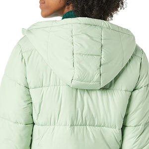 แจ็คเก็ตขนเป็ดน้ำหนักเบาแบบกลับด้านได้สำหรับผู้หญิงพิมพ์โลโก้ขนาดพิเศษสำหรับฤดูหนาว - Product Image 4